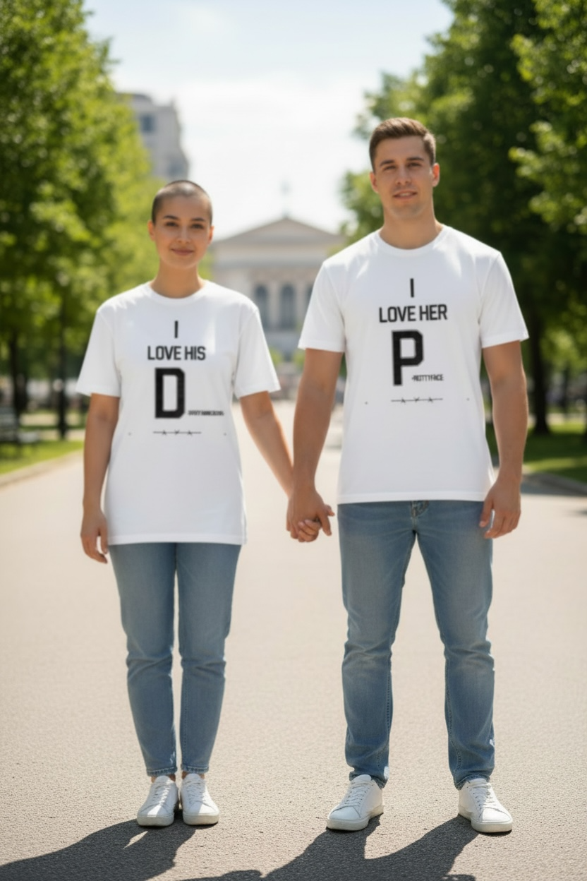 Couples Tee “I LOVE HIS D”