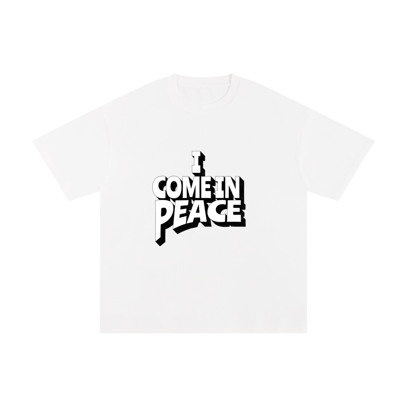 Couples Tee “I COME IN PEACE”